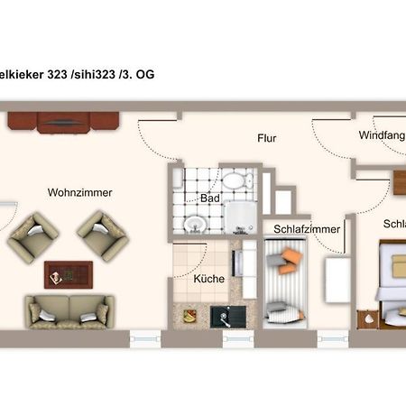 Hus Inselkieker Hus Inselkieker 323 Apartment Шилиг Екстериор снимка